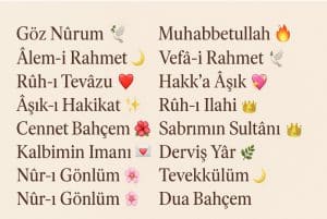 osmanlıca sevgiliyi telefona kaydetme