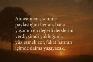 vefat eden anneanneye sözler