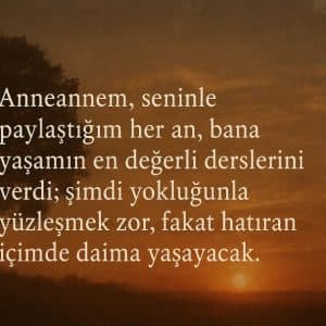 vefat eden anneanneye sözler
