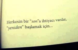 yeniden başlamak sözleri