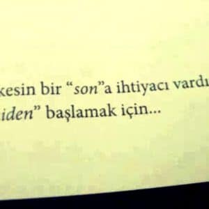yeniden başlamak sözleri