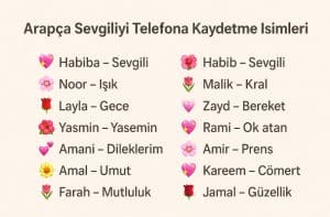 arapça sevgiliye hitaplar