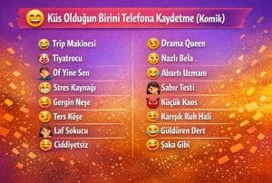 küs olduğun birini telefona kaydetme