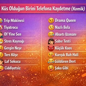küs olduğun birini telefona kaydetme