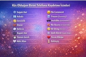 küs olduğun birini telefona kaydetme karışık