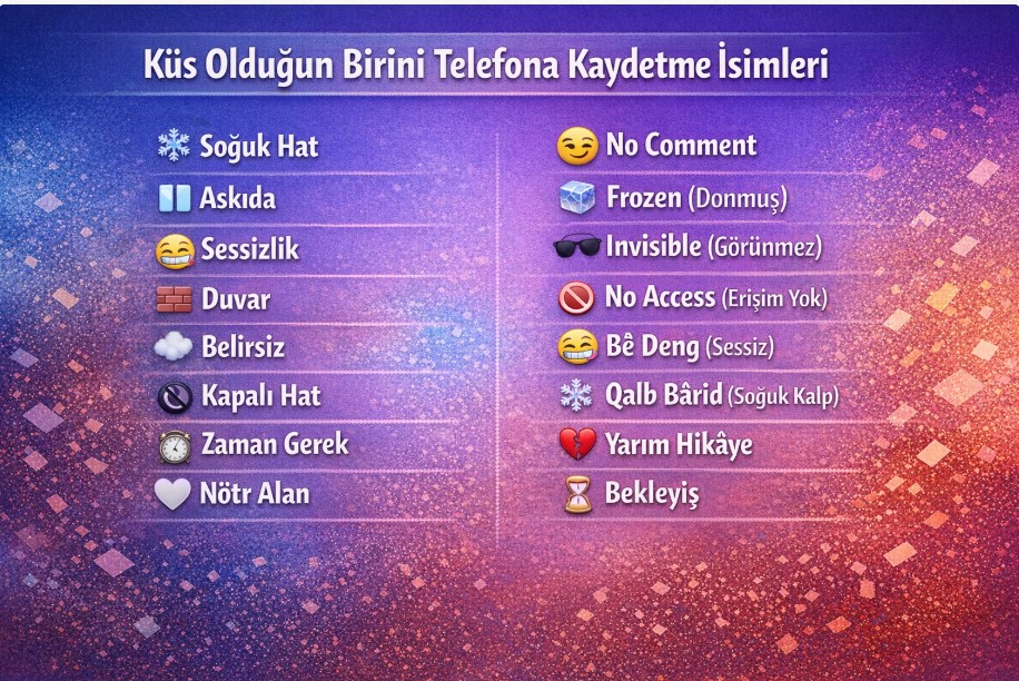 küs olduğun birini telefona kaydetme karışık